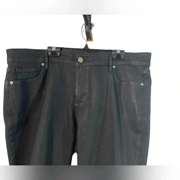 Loft Skinny Black Shimmer Jeans Size  18 - Picture 4 of 10